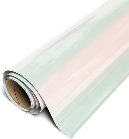 Siser EasyWeed Heat Transfer Vinyl 11.8" x 5ft Roll (Electric White Opal) - - Compatible with Siser, Cricut, Silhouette and Other Craft/Professional Cutters - CPSIA Certified in Saudi Arabia