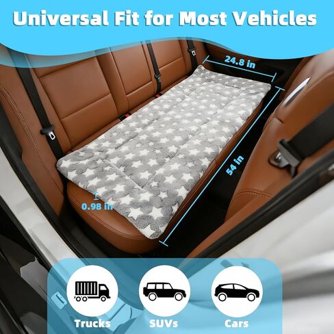 SpaceTime Dog Car Seat Cover for Back Seat,54''x24.8" Thickened Backseat Dog Cover,Non-Slip Back Seat Pet Cover for Dogs,Washable Backseat Cover for Dogs in Car,Car Seat Protector Fits Car Truck SUV in Kuwait