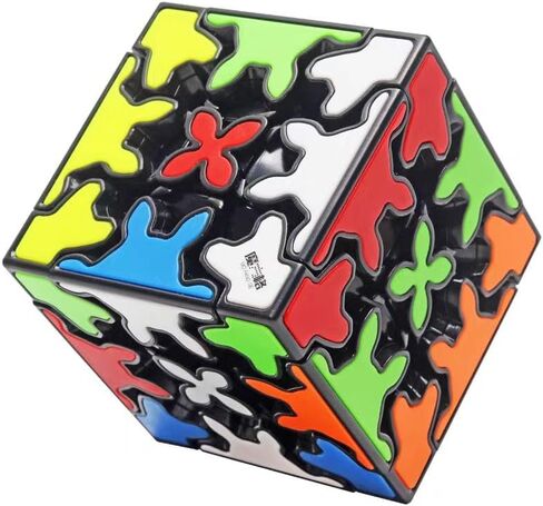 Cuberspeed 3x3 Gear Cube Speed Cube Black with Tiles Stickerless Gear 3x3 Magic Cube 3D Puzzle Twisty 3D Puzzle Brain Teasers Puzzles Toys in Saudi Arabia