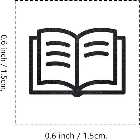 ختم مطاطي لقراءة الكتاب المفتوح، ختم صغير صغير مقاس 3/5 بوصة لمخطط صنع بطاقات القصاصات in Saudi Arabia