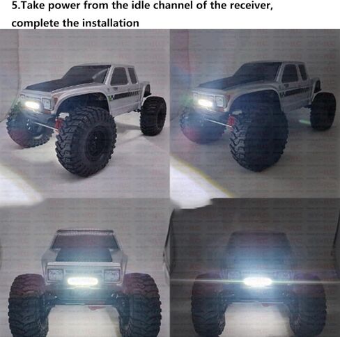 Front Bumper Light Chassis Lights for AXIAL 1/10 SCX10 III Coyote RC Car Headlights Lighting Kit (1) in Saudi Arabia