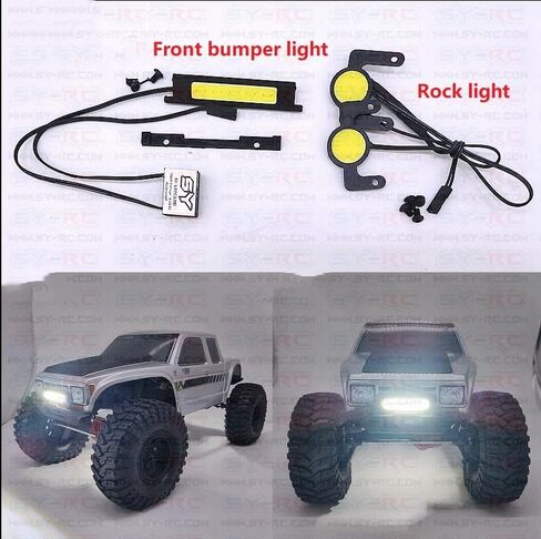 Front Bumper Light Chassis Lights for AXIAL 1/10 SCX10 III Coyote RC Car Headlights Lighting Kit (1) in Saudi Arabia