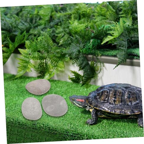 BESPORTBLE Natural Turtle Basking Platform Stones 3pcs Flat Reptile Climbing Ramps for Turtle Tanks Deep Water Fish Tank Decoration for Tortoise Resting and Aquatic Habitat Random Color in Saudi Arabia