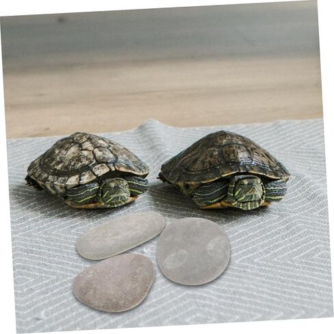 BESPORTBLE Natural Turtle Basking Platform Stones 3pcs Flat Reptile Climbing Ramps for Turtle Tanks Deep Water Fish Tank Decoration for Tortoise Resting and Aquatic Habitat Random Color in Saudi Arabia