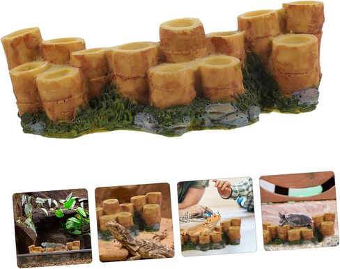 BESPORTBLE Turtle Tank Basking Platform Reptile Accessories Resin Stump Lizard Climbing Area in Saudi Arabia