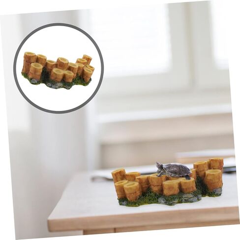 BESPORTBLE Turtle Tank Basking Platform Reptile Accessories Resin Stump Lizard Climbing Area in Saudi Arabia