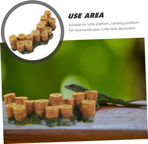 BESPORTBLE Turtle Tank Basking Platform Reptile Accessories Resin Stump Lizard Climbing Area in Saudi Arabia