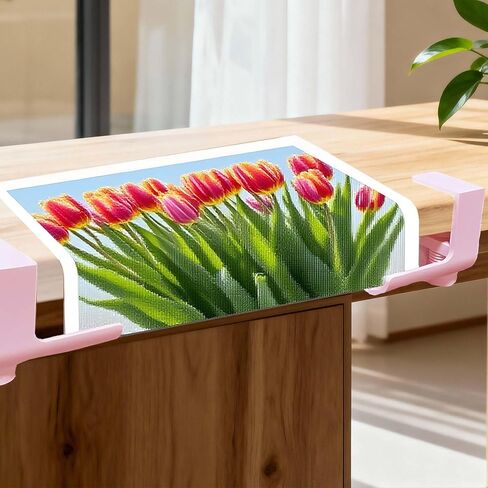 Diamond Painting Canvas Roll Holder Kit- Adjustable Table Clamp for DIY Craft and Gift, Anti-Roll & Space-Saving Organizer (Colorful) in Saudi Arabia