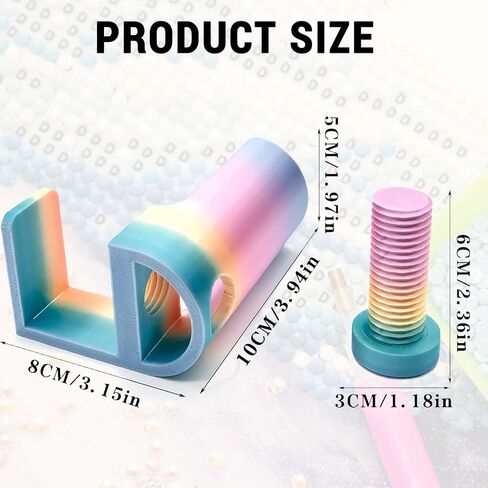 Diamond Painting Canvas Roll Holder Kit- Adjustable Table Clamp for DIY Craft and Gift, Anti-Roll & Space-Saving Organizer (Colorful) in Saudi Arabia