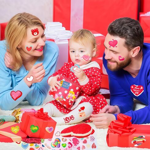 720Pcs Valentines Stickers for Kids, 48 Sheets Colorful Heart Stickers for Valentines Day Party Favors Supplies, Love Valentine's Gift for Decorative Scrapbooking Envelope Wedding Goodie Bags Cards in Saudi Arabia