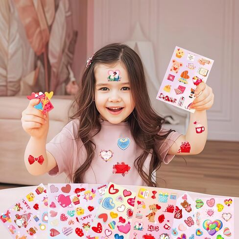 720Pcs Valentines Stickers for Kids, 48 Sheets Colorful Heart Stickers for Valentines Day Party Favors Supplies, Love Valentine's Gift for Decorative Scrapbooking Envelope Wedding Goodie Bags Cards in Saudi Arabia