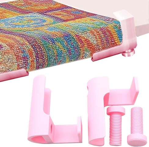 Diamond Painting Canvas Roll Holder Kit- Adjustable Table Clamp for DIY Craft and Gift, Anti-Roll & Space-Saving Organizer (Colorful) in Saudi Arabia