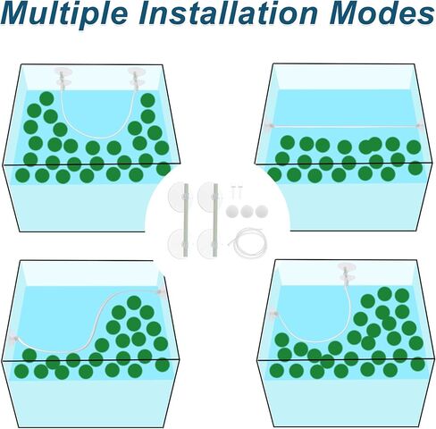 Aquarium Floating Plant Corral, Floating Plant Fence for Aquarium with Suction Cups, Aquarium Floating Plant Fence for Fish Tank and Aquarium, 35.43", 1 Set in Saudi Arabia