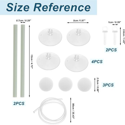 Aquarium Floating Plant Corral, Floating Plant Fence for Aquarium with Suction Cups, Aquarium Floating Plant Fence for Fish Tank and Aquarium, 35.43", 1 Set in Saudi Arabia