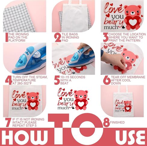 TaoBary 24 Sheets Valentines Heat Transfer Patches Washable Valentine‘s Day Iron on Stickers Heart Lip Cupid Decals Iron on Transfers for Men Women Couple DIY Shirt Jeans Bag Pillow Hoodies Clothing in Saudi Arabia