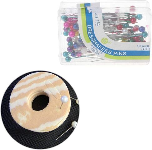 100pcs Dressmaking Pins Quilting Sewing Craft Positioning Colourful Straight for Dressmaking Straight Practical in Saudi Arabia