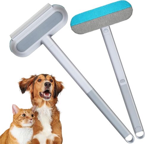 Pet Hair Removal Tool, 3 in 1 Pet Hair Remover for Furniture, Car Seats, Clothing, Reuseable & Washable Dog and Cat Fur Remover Broom for Couch, Multifunctional Hair Removal Brush (Grey) in Saudi Arabia