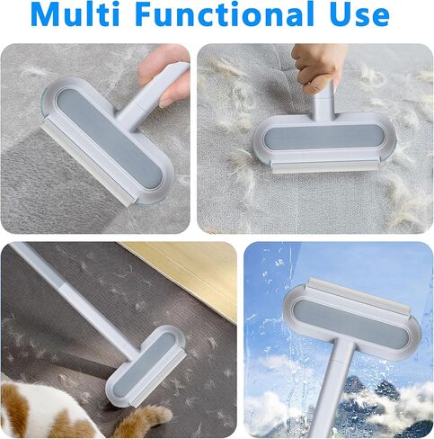 Pet Hair Removal Tool, 3 in 1 Pet Hair Remover for Furniture, Car Seats, Clothing, Reuseable & Washable Dog and Cat Fur Remover Broom for Couch, Multifunctional Hair Removal Brush (Grey) in Saudi Arabia
