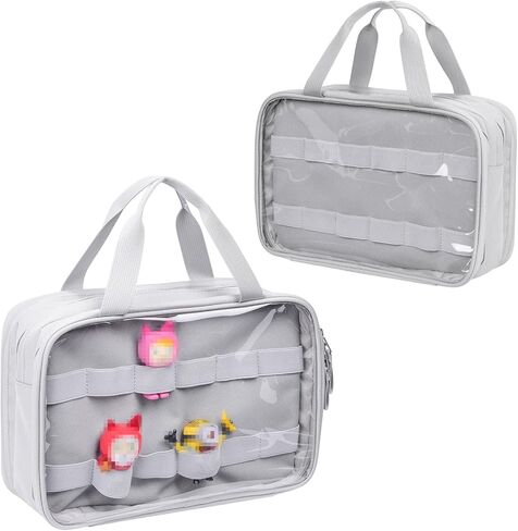 حقيبة تخزين لشخصيتي توني، حقيبة سفر لشخصيات توني، تصل إلى 34 قطعة (رمادي، كبير) in Kuwait