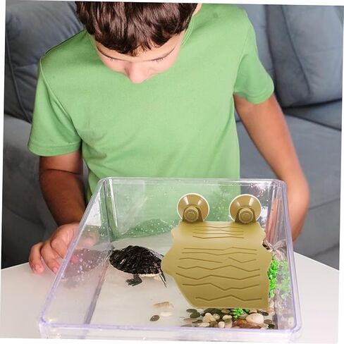 Toyvian Floating Turtle Basking Platform Spacious Climbing Ramp and Resting Terrace for Aquatic Turtles for Aquarium Decoration and Reptile Enclosures in Saudi Arabia