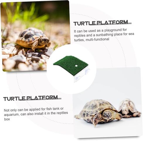 SUPVOX Turtle Supply قطعتان من المنحدرات القابلة للإزالة مقاومة للاهتراء منصات التشمس الزخرفية صخور خزان الزواحف ملحقات خزان السلاحف لون عشوائي in Kuwait