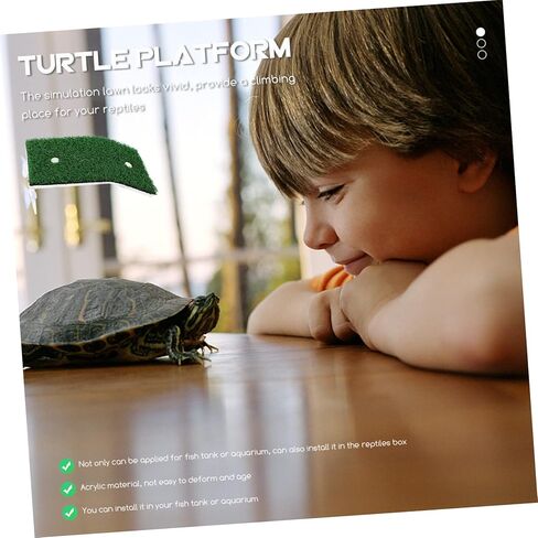 SUPVOX Turtle Supply قطعتان من المنحدرات القابلة للإزالة مقاومة للاهتراء منصات التشمس الزخرفية صخور خزان الزواحف ملحقات خزان السلاحف لون عشوائي in Kuwait