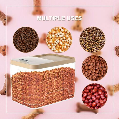2 حزمة 10 رطل حاوية تخزين طعام الكلاب حاوية تخزين طعام الحيوانات الأليفة محكمة الغلق حاوية طعام القطط صندوق تخزين طعام الحيوانات الأليفة الشفاف in Kuwait