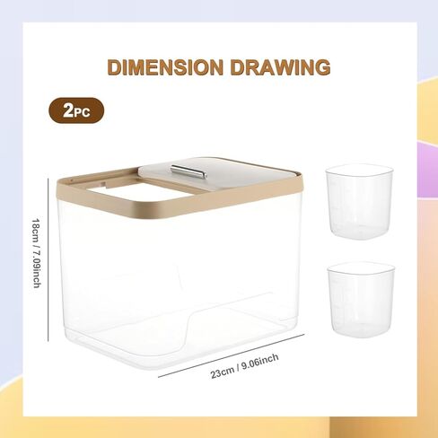 2 حزمة 10 رطل حاوية تخزين طعام الكلاب حاوية تخزين طعام الحيوانات الأليفة محكمة الغلق حاوية طعام القطط صندوق تخزين طعام الحيوانات الأليفة الشفاف in Kuwait