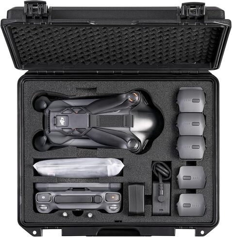 Waterproof Hard Case for DJI Mavic 4 Pro Creator Combo/ Fly More Combo Accessories, Travel Storage Bag for Mavic 4 Pro Flight Battery ×5, Compatible with 100W/ 240W Power Adapter (Case and Foam Only) in Saudi Arabia