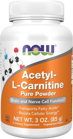 NOW Supplements, ALC (Acetyl-L-Carnitine) Powder, Brain and Nerve Cell Function*, 3-Ounce in Saudi Arabia