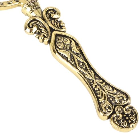 Glass Vintage Finish Precision Handheld Magnifying Glass for Collectors Jewelry Paintings Carvings Handicrafts Stamps Sewing Use(Antique Gold) in Saudi Arabia