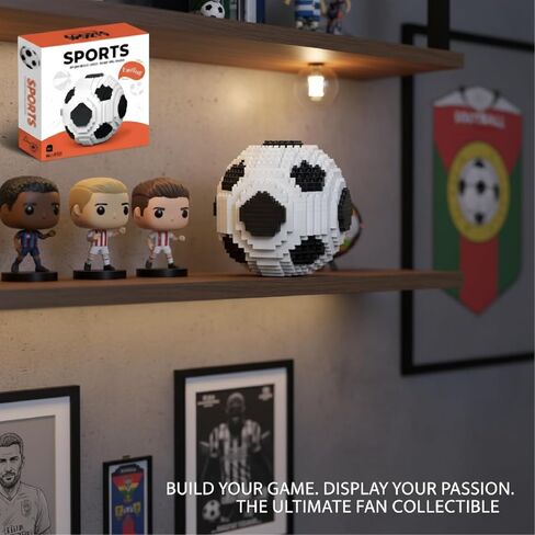 Professional Soccer Building BlocksSet, Classic Black and White Sports Theme Decor, Advanced Interlocking Desk Display Modelwith Customizable Assembly Optionsfor Modern Office and Home Interior Design in Saudi Arabia