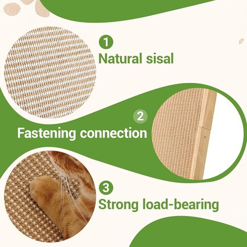 Eonflux Cat Scratcher، لوح خدش للقطط على شكل حرف L مقاس 27 بوصة للقطط الداخلية، واقي أثاث مثبت على الحائط، وسادة خدش طويلة، كبيرة in Kuwait