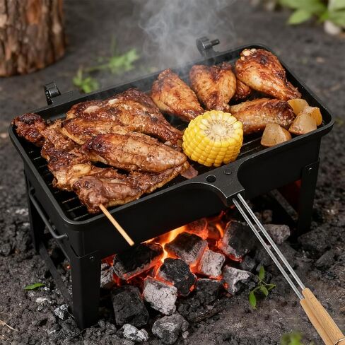 OUKENS Double Pie Iron for Camping, Non-Stick Cast Iron Sandwich Maker with Removable Handles for Campfire, Grill & Stove, Portable Mountain Pie Campfire press for Cooking Equipment in Saudi Arabia