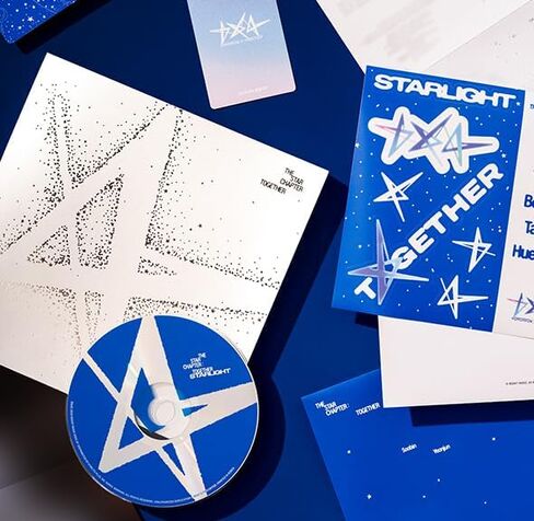 TXT The Star Chapter: معًا الألبوم الرابع [Starlight Ver.] قرص مضغوط + كتاب صور + بطاقة صور + بطاقة بريدية + ملصق (غرباء جميلون) in Kuwait