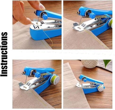 Mini Portable Sewing Tool Kit, Handheld Sewing Machine for Travel, Fast Stitching for Clothes, Fabrics, DIY Repairs, Home & Beginners in Saudi Arabia