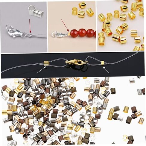 Crimp Tube Beads DIY Jewelry Making Supplies Spacer Beads for Jewelry Chain in Saudi Arabia