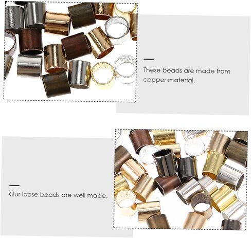 Crimp Tube Beads DIY Jewelry Making Supplies Spacer Beads for Jewelry Chain in Saudi Arabia