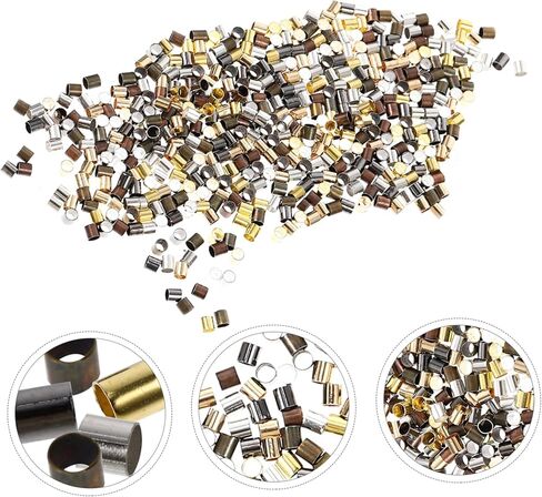 Crimp Tube Beads DIY Jewelry Making Supplies Spacer Beads for Jewelry Chain in Saudi Arabia
