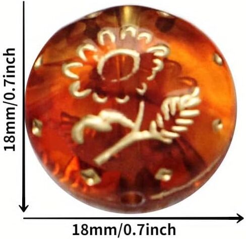 10PCS Vintage Amber Golden Smudged Beaded Rose Bow Leaf Beaded Pendant Acrylic DIY Handmade Jewelry Bracelet Necklace Earrings Stud Jewelry Accessories Materials in Saudi Arabia