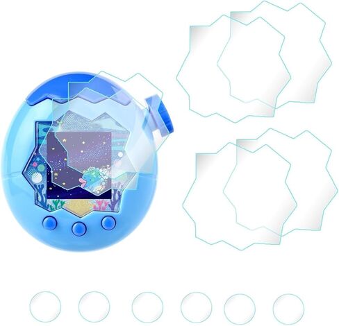 واقي شاشة Tamagotchi Paradise [6 قطع] + فيلم زر (6 قطع)، جراب شفاف عالي الدقة [مضاد للخدش] [خالٍ من الفقاعات] [مضاد لبصمات الأصابع] فيلم PET لـ Tamagotchi Paradise in Kuwait