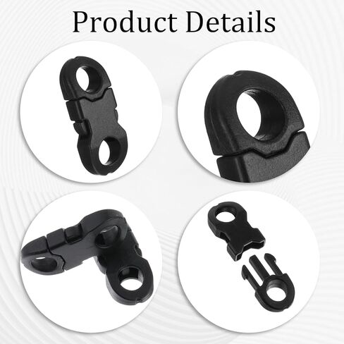 Larrel 25PCS Mini Safety Breakaway Buckles, 6mm Side Release Plastic Buckle, Black Breakaway Clasp for Paracord Bracelet Clasp, Paracord Anklet, Braided Necklace, Cameras Strap and DIY Crafts in Saudi Arabia