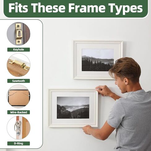 شماعات صور مخلب للجدران الجافة، 6 قطع خطاطيف حائط مخلب بوزن 40 رطل، خطافات تعليق صور شديدة التحمل للإطار، المرآة، الفن، الرسم، الملصق، بدون أدوات ضارة، سهلة التركيب لديكور مكتب الغرفة in Kuwait