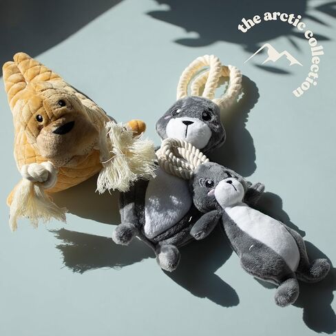 Dog Toys | Plush Toy Arctic Hare Stuffed Animal for Dogs | Small Eco Friendly Toy - Easy to Clean and Made from Non Toxic Materials in Saudi Arabia