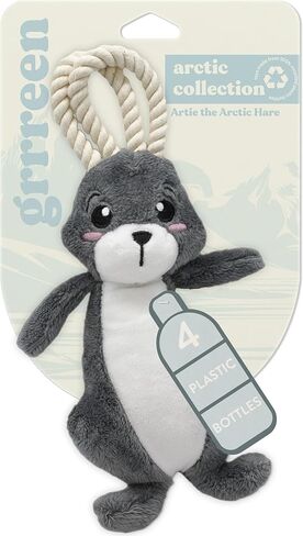 Dog Toys | Plush Toy Arctic Hare Stuffed Animal for Dogs | Small Eco Friendly Toy - Easy to Clean and Made from Non Toxic Materials in Saudi Arabia