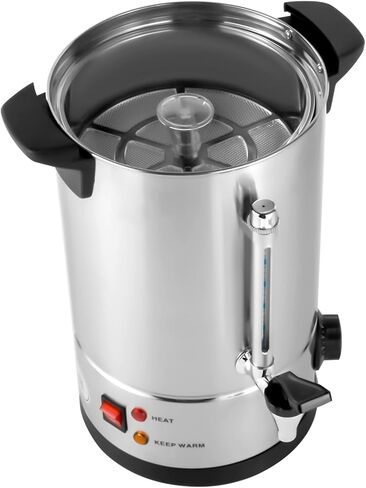 جرة القهوة التجارية، 50 كوب 8 لتر/2.11 جالون من الفولاذ المقاوم للصدأ، موزع القهوة، ماكينة صنع القهوة، جرة الماء الساخن للمنزل والمكتب وحفلات الزفاف in Kuwait