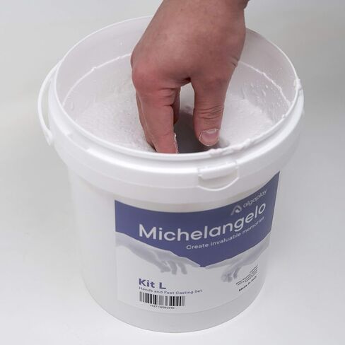 Michelangelo Moulding Alginate Slow Setting. Chromatic Alginate for High Precision Footprints, Perfect for Making Hand or Body casts. Made in Italy. (2 Envelopes) in Saudi Arabia