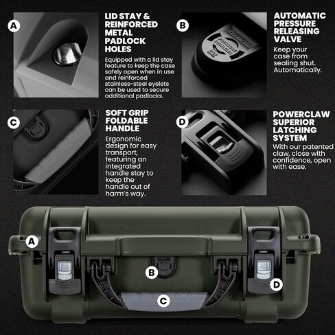 NANUK 925 DJI Mavic 4 Pro Creator Combo - Waterproof Hard Case with Drone Foam Insert, Crushproof, Portable Travel Case, Made in Canada (18.7" x 14.8" x 7") - Olive in Saudi Arabia