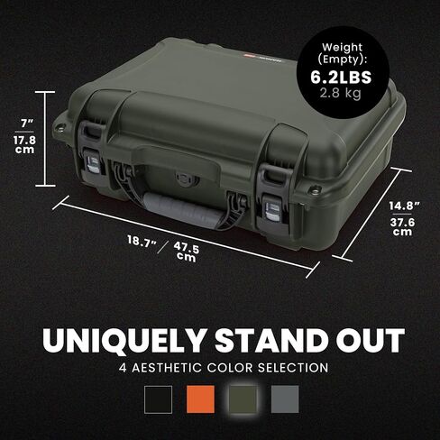 NANUK 925 DJI Mavic 4 Pro Creator Combo - Waterproof Hard Case with Drone Foam Insert, Crushproof, Portable Travel Case, Made in Canada (18.7" x 14.8" x 7") - Olive in Saudi Arabia