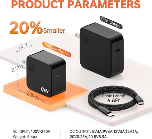 شاحن Liveimpex 65W PD GaN USB-C سريع متوافق مع DJI Mini 4k/4 Pro، Mini 3/3 Pro، Neo، Avata 2، Flip، Mavic 2، Air 3S/2S، Osmo Pocket 3/2، Action 5 Pro، شاحن بطارية RC لشاحن DJI 65W المحمول in Kuwait